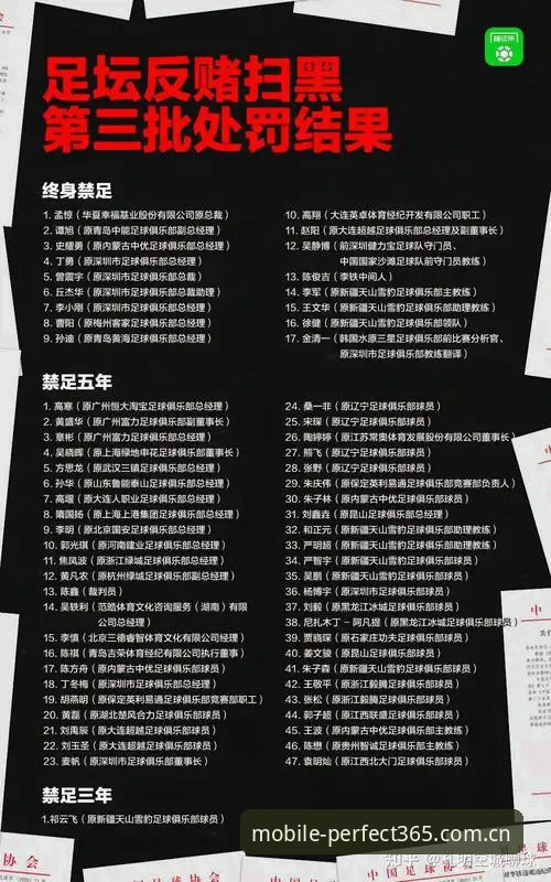 中国足协第三批禁足名单深度解析：完美体育用户观赛指南
